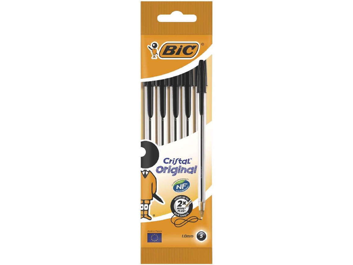 Bolígrafo BIC Cristal Original Punta Media (Tinta Negra)