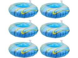Juego De 6 Posavasos Inflables Para Piscina, Portavasos Flotante De Pvc Para Bebidas.