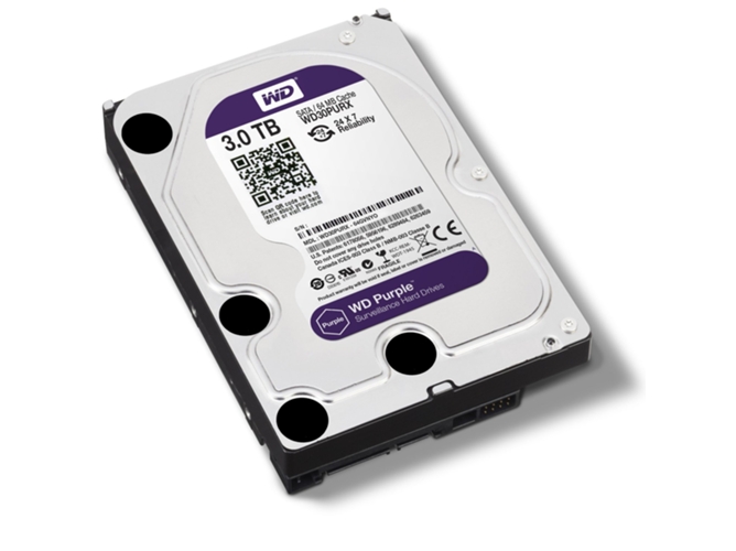 Disco HDD Interno WESTERN DIGITAL WD30PURX (3 TB - SATA - 5400 RPM)