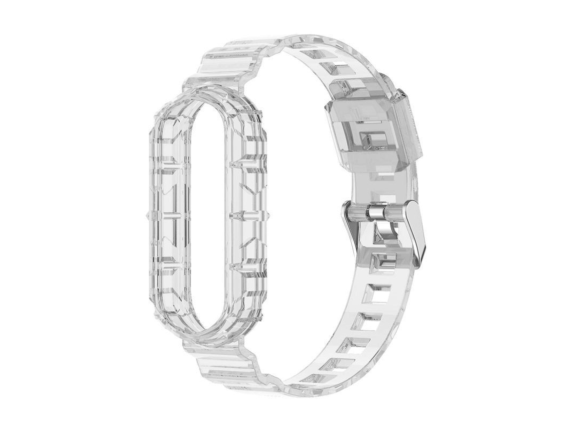 Compatible Con Xiaomi Mi Band 6/5, Pulsera Deportiva De Silicona, Transparente, 24 Cm.