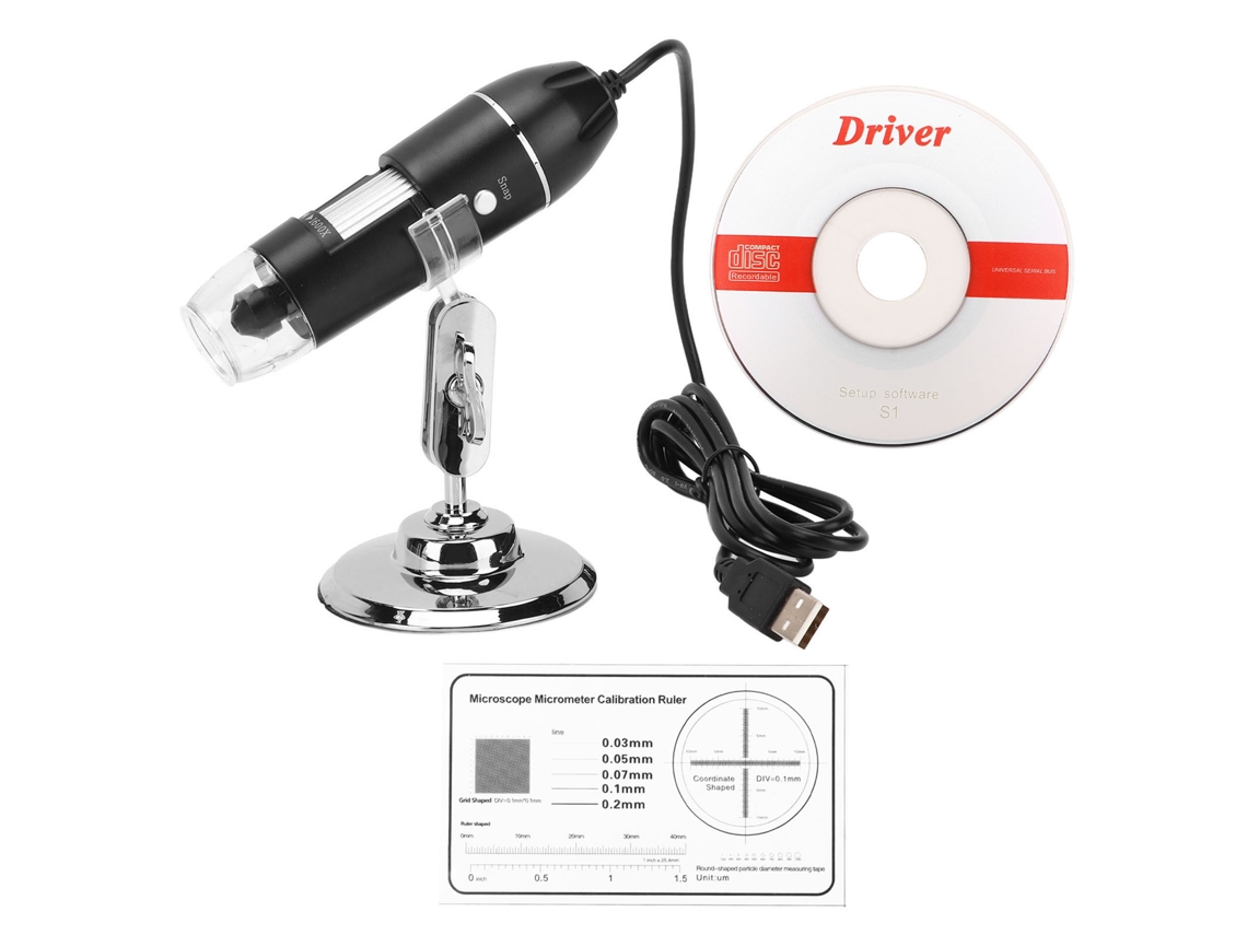 Microscópio Digital Sem Fio Portátil Usb Com 8 Luzes Led E Suporte De Metal Para Uso Doméstico