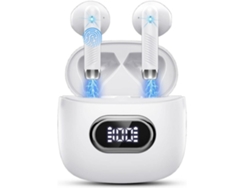 Auriculares YEMAESRE Bluetooth Hifi Pantalla Deportiva Impermeable Blanco