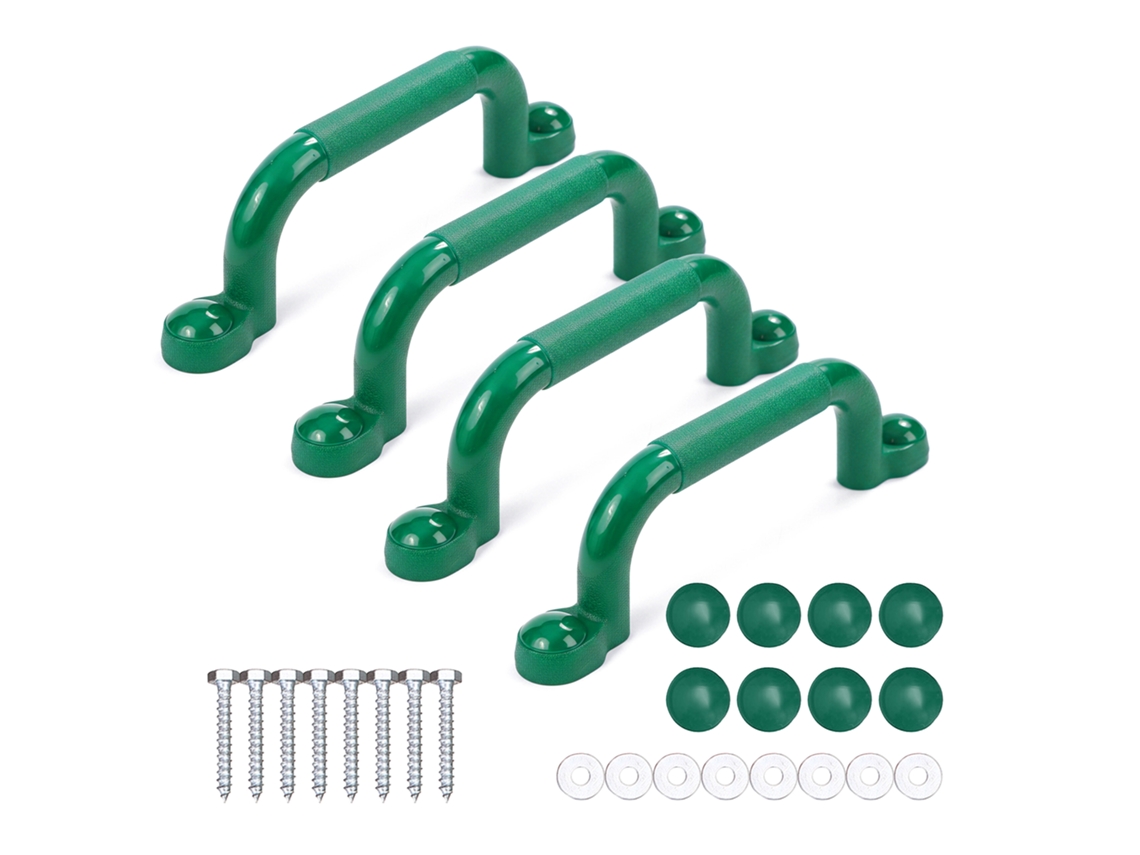 Relaxdays - Pegas Para Escalada, Pack De 4, Cada Uma Até 100 Kg, Torre De Brincar Beliche, Acessórios, Plástico, Verde