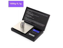(1000g, 0,1g) Báscula Electrónica De Precisión Portátil Con Pantalla Lcd.