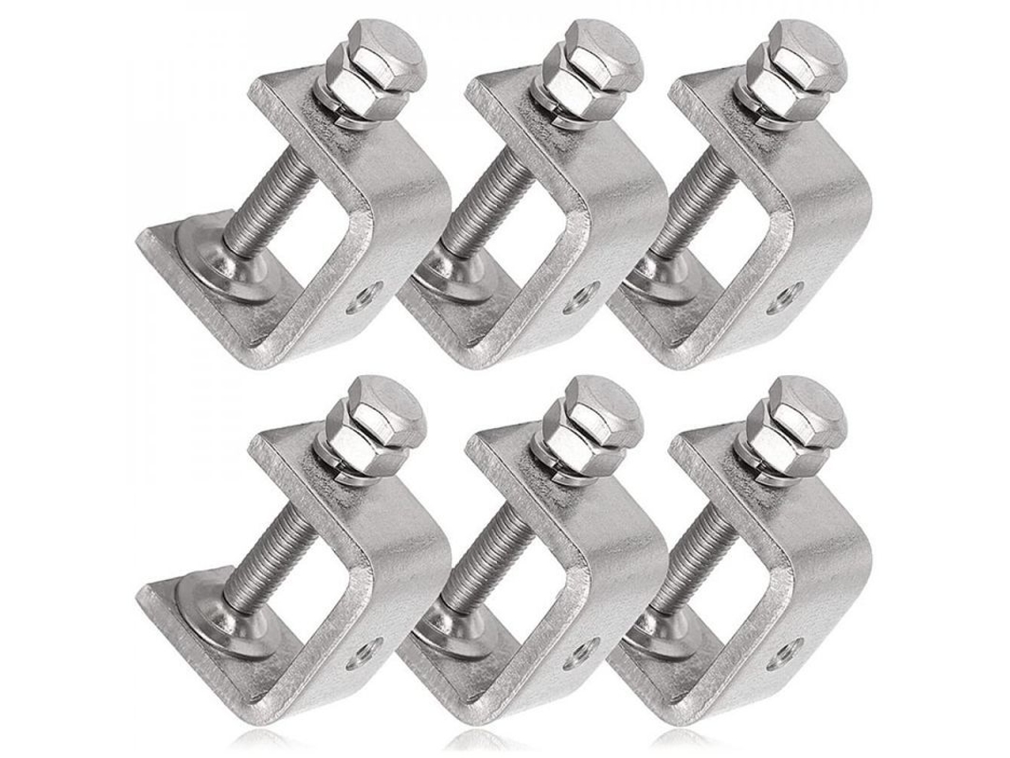 2026-6 Pinzas C U Para Trabajo Metal, Pinzas Mesa Pequeñas Con Boca Estable Y Almohadillas Protectoras I-beam Des Ztt