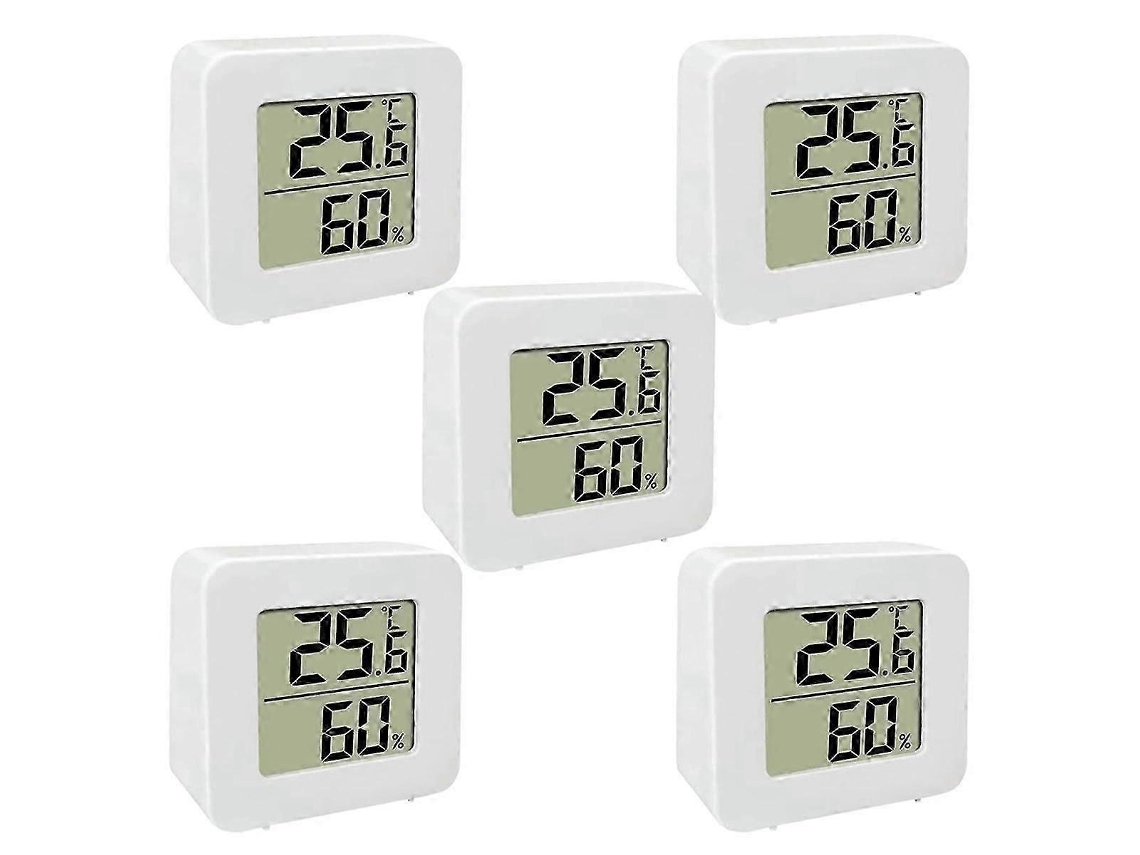 Juego de 5 termómetros e higrómetros con pantalla LCD para controlar la temperatura ambiente. Nostalgia88
