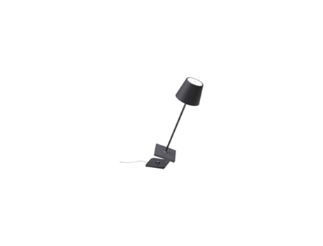 Lámpara de Mesa Poldina Pro Led Gris Oscuro Recargable y Regulable ZAFFERANO