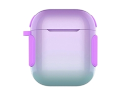 Estuche 2 en 1 para auriculares, barniz colorido, PC + TPU para AirPods 2/1