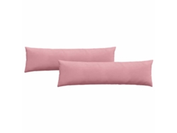 Cojines De Sofá 2 Uds Rosa 145 X 40 Cm Tela De Pana