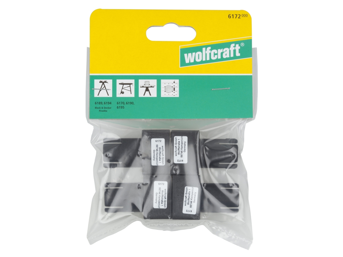 Wolfcraft 6172000 - 4 Mordazas De Sujeción Para Bancos De Trabajo Y Mesas De Sujeción