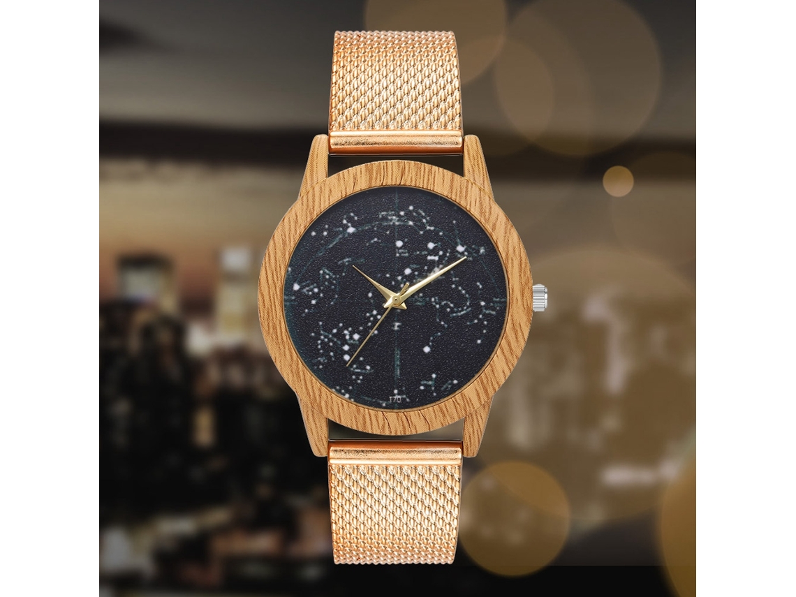 Reloj De Cuarzo Casual Unisex Con Correa De Silicona Oro Rosa