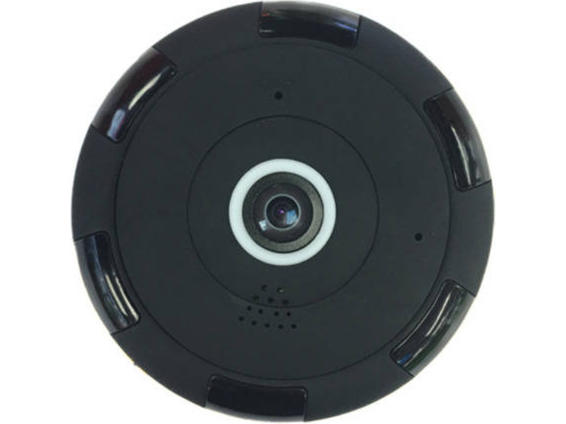 Cámara Wifi HD 1080P de Visión Panorámica de 360 Grados con Detección de Movimiento Negro YIZHOOD