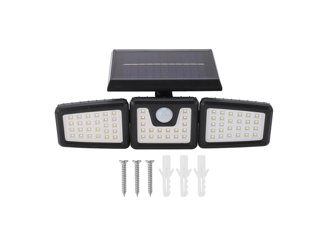 Yncm2026-luz Solar Con Sensor De Movimiento Exterior Ip65 Impermeable 3 Cabezas Ajustables Ángulo Amplio 120°