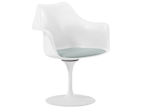 Silla de Comedor con Brazos Silla Giratoria Blanca -Tulipan 60x70x84cm TULIP STYLE