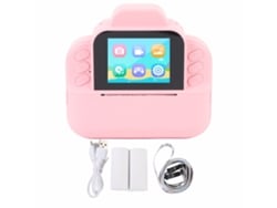 Cámara Digital Instantánea Para Niños De 2,4 Pulgadas, 48 Mp, 1080p, Zoom Digital 6x Y Papel De Impresión Rosa.