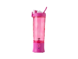 Licuadora Rosa De 600 Ml Con 6 Cuchillas De Acero Inoxidable, Usb, Portátil E Impermeable, Ideal Para Granizados.