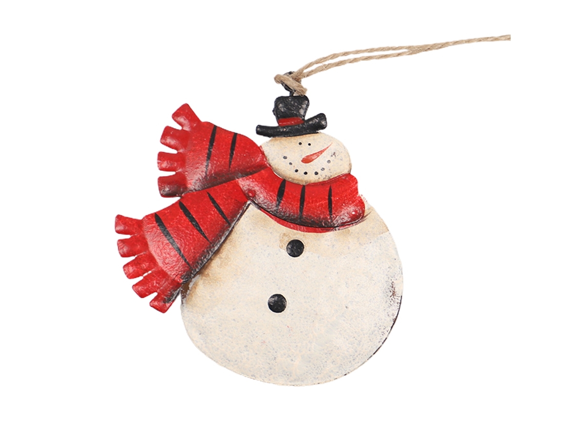 Adornos Navideños De Hierro Forjado Con Forma De Muñeco De Nieve Para Colgar En El Árbol De Navidad.
