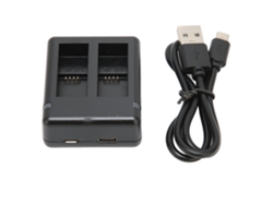 Carregador Duplo De Bateria Para Câmera Ahdbt-501/601/701/801 Com Slot Duplo E Usb