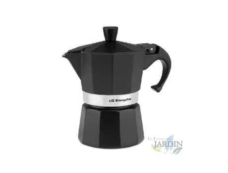 Cafetera Italiana ORBEGOZO Aluminio Negro (3 Tazas)