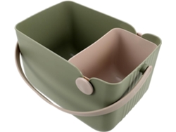 Cesta Multifuncional Pp Estilo Nórdico Compacta Fácil Limpiar Almacenamiento Cocina Baño Asa