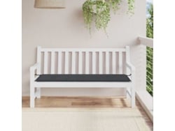 Cojín De Banco De Jardín Tela Oxford Negro 150x50x4 Cm