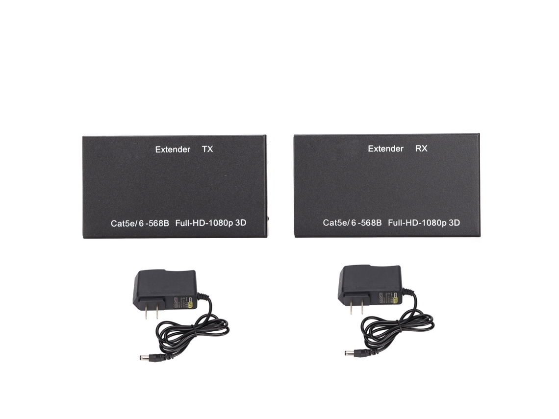 Extensor De Cabo De Interface Multimídia Hd Com Suporte A 1080p 3d Hdcp Edid Via Cat 5e Plug Us 100‑240v