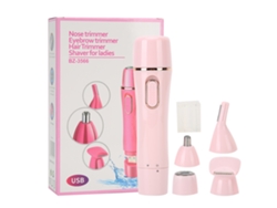 Depiladora eléctrica 4 en 1 Pink Child para cabeza, nariz, vello y ojos grandes