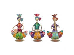 ORIGEN Home Decor Figura 3U Africanas Y Elefantes Naranja 22x13x9cm BY SIGRIS