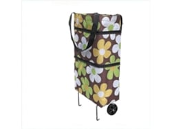 Carrito de compras plegable portátil 2 en 1 de gran capacidad con ruedas