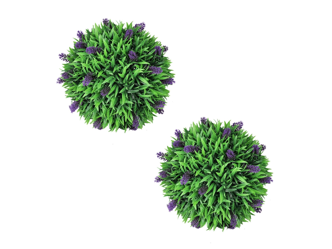 Juego De 2 Bolas De Boj Artificial Con Lavanda 30 Cm