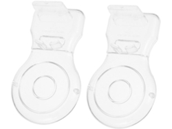 Juego de soportes compactos transparentes de 2 piezas para cocina o sala de estar.