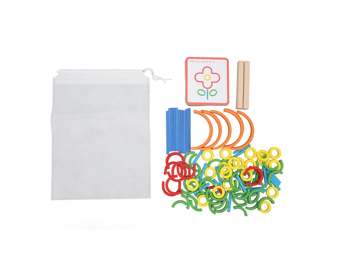 Brinquedo De Quebra-cabeça Em Quadro De Madeira Geoboard Para Educação Infantil Com Palitos