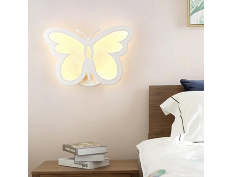 Lámpara de pared creativa de mariposa.