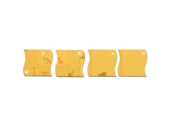 2026-stickers De Onda Estéreo De Acrílico Para Decoración De Habitación Infantil Y Dormitorio (oro M)