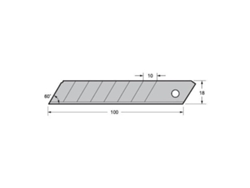 Cuchilla p/cutter 18mm (10und) tajima mod.lcb-50.