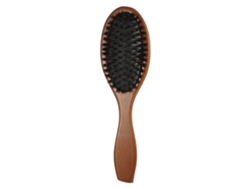 Brocha de afeitar marrón oscuro para hombre con diseño antiestático y mango de madera para afeitar y limpiar.