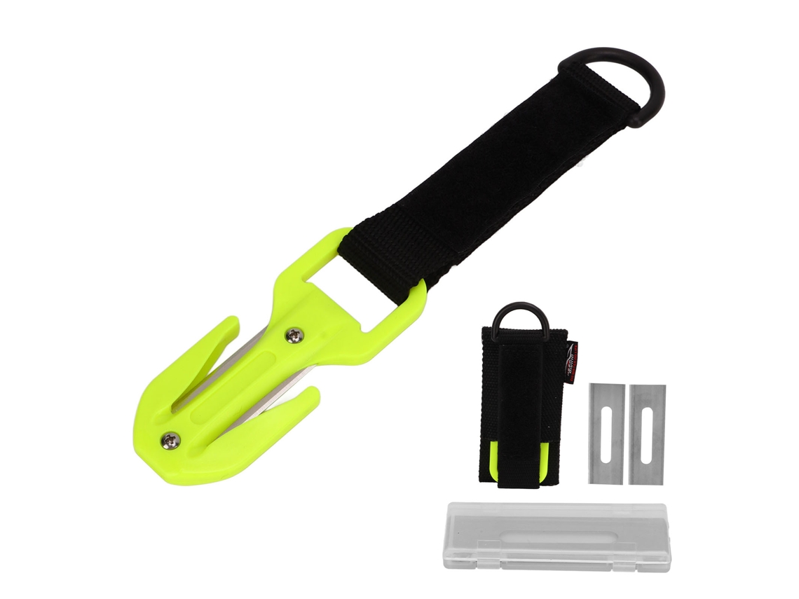 Jinwei-2026cortador De Línea Para Buceo Scuba De Doble Lado Con Hoja Rescate Seguridad Buceador Amarillo Fluorescente