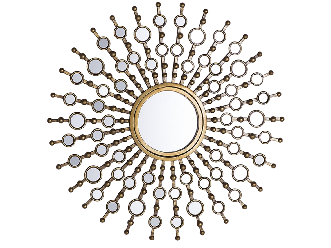 Espejo decorativo BELIANI Blois de Metal Dorado 70x3x70