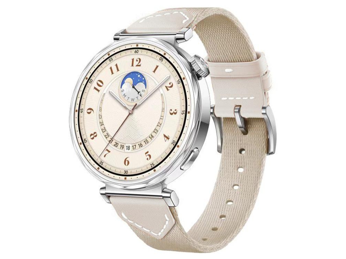Bracelete Para Huawei Watch Gt 5 / 4 / 3 (41mm) - Couro Trançado Híbrido Starlight