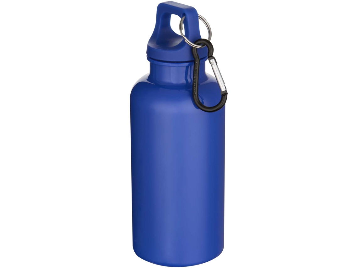 Botella De 400 Ml De Color Liso De Plástico Reciclado Con Certificado Rcs Y Mosquetón "oregon"