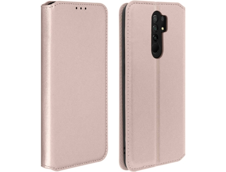 Funda Xiaomi Redmi 9 AVIZAR Libro Billetera Rosa Dorado