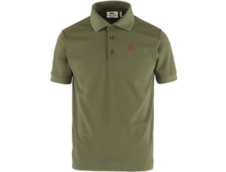 Polo de Hombre FJÄLLRÄVEN Crowley Pique Montaña Poliéster Verde (3XL)