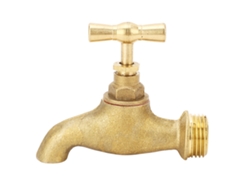 Válvula De Cierre De Agua De Latón G1/2 Pulgada Para Grifo, Para Manguera De Jardín Y Riego.