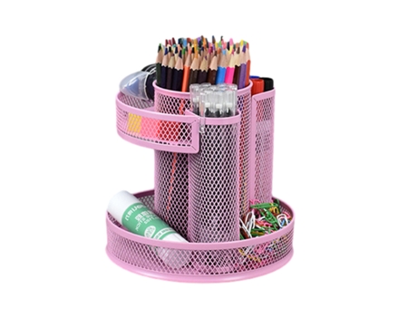 Organizador De Mesa Giratoria Y Accesorios, Material De Oficina Giratorio Turquesa, Rosa ZMDECQNA