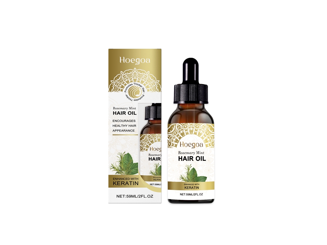 Esencia para el cuidado del cabello con romero y menta.
