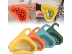 Canasta Colador De Fregadero Esquina Triangular, Filtro De Fregadero De Cocina Con Diseño Estabilidad Y Multifunción Naranja
