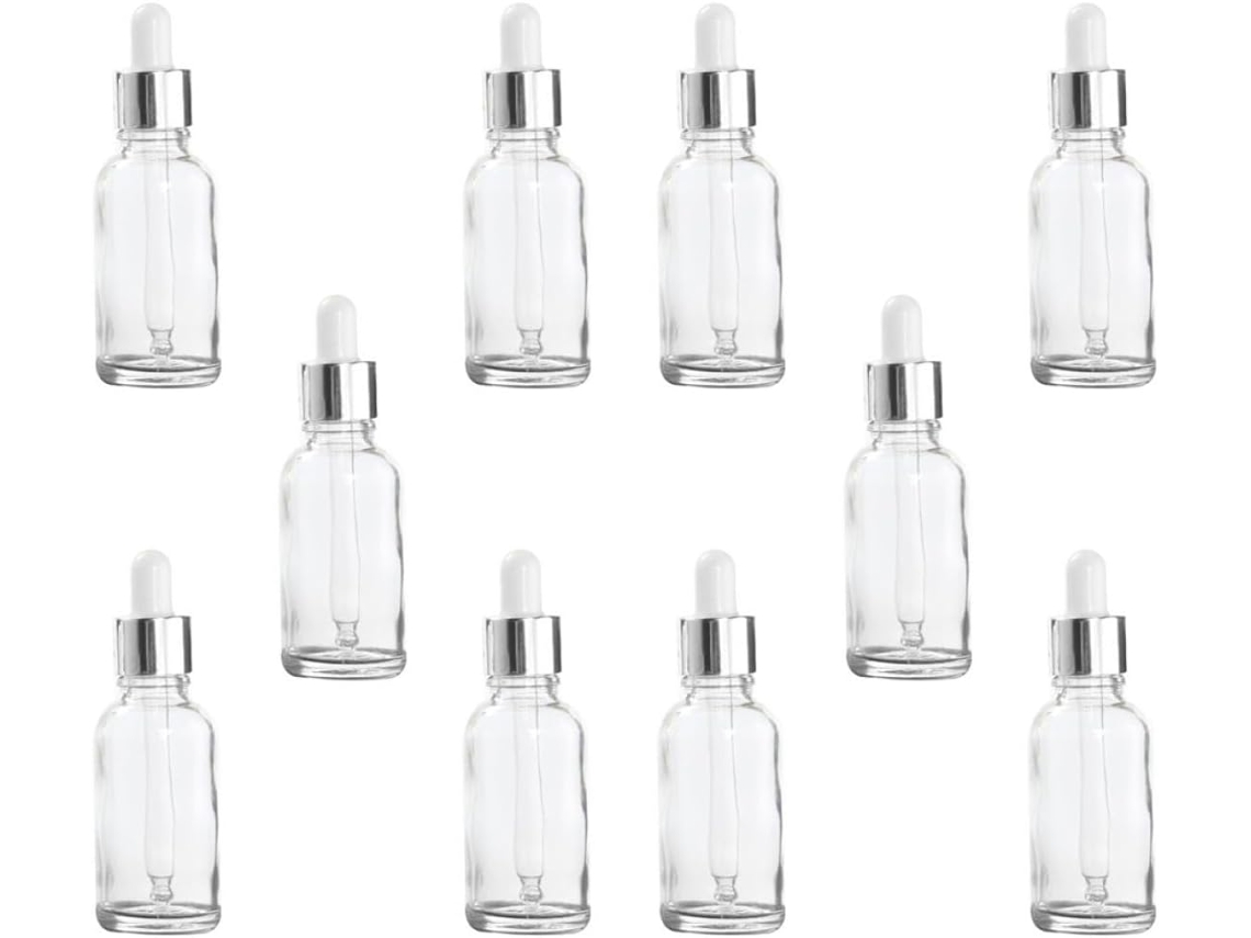 Frascos Conta-gotas Recarregáveis, Pacote Com 10 Unidades, 30ml De Vidro.