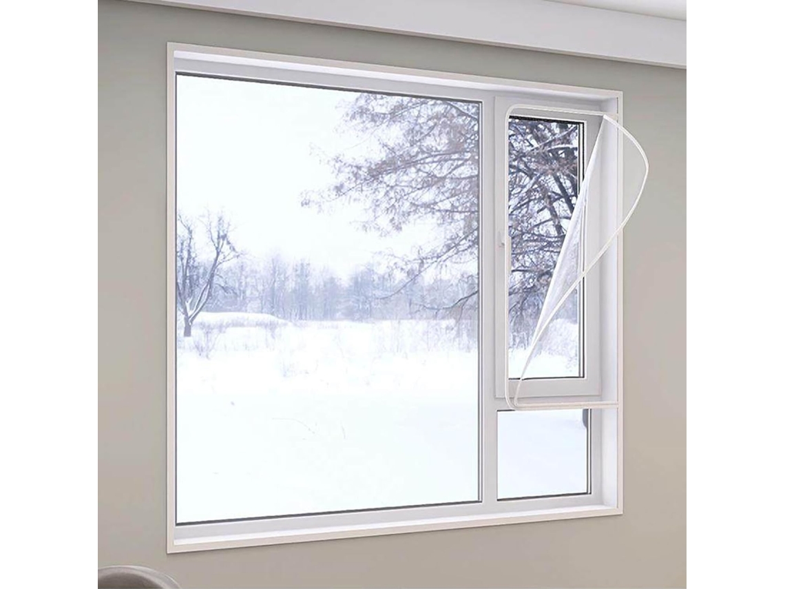 Lámina Aislante Transparente Para Ventanas, Kit De Aislamiento Térmico Interior Invierno, Lámina Burlete, F...