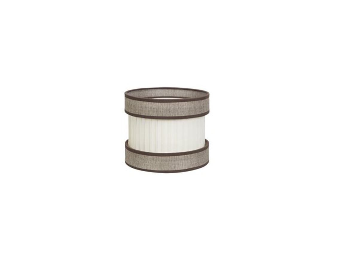 Pantalla Sobremesa Pequeña Home Marrón-beige E14 (ø18x18x18cm)
