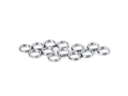 50 Anillos Separadores De Acero Inoxidable Con Dos Espirales Para Conectores De Cebo De Pesca (n.º 6)